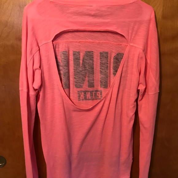 SOLD Victoria’s Secret Pink Cut Out Back Shirt - Picture 2 of 5